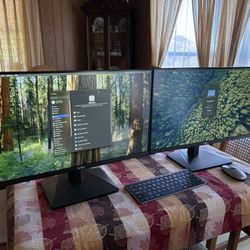 24 Inch 1080p HD Computer Monitors Black