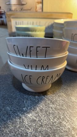 3 rae dunn ceramic plates