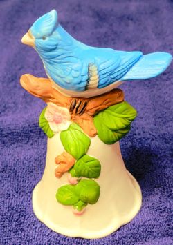 Blue Bird Ceramic Hand Bell