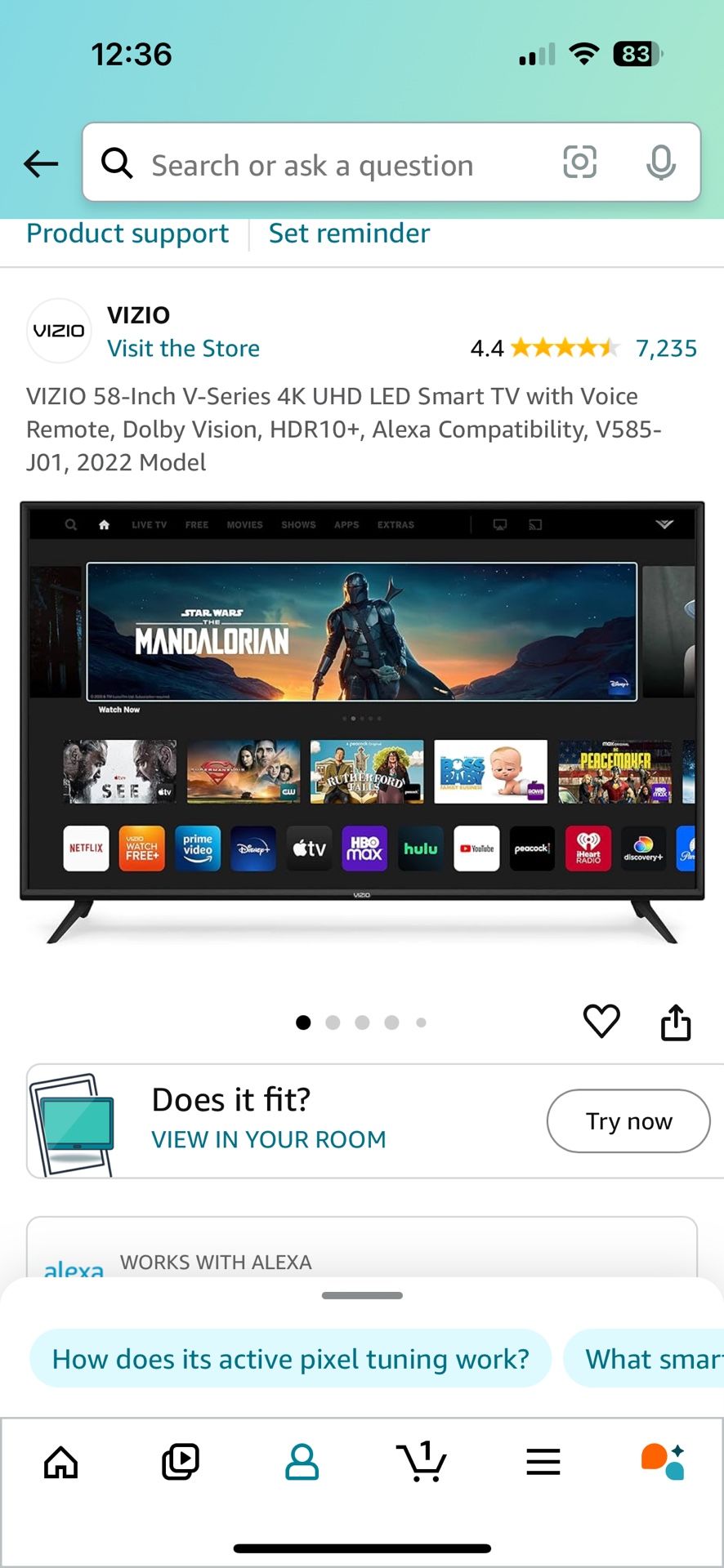 Vizio 58-inch V-Series 4K UHD LED Smart TV