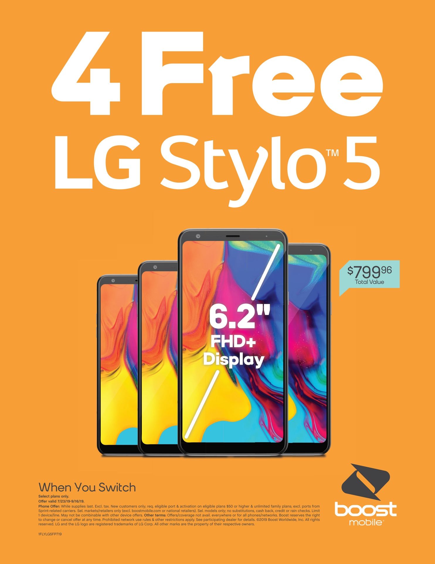 FREE Brand new stylo 5 WHEN YOU SWITCH TO BOOST MOBILE.