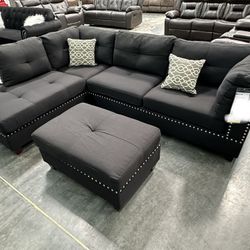 3 Pc Sectional Black