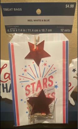 Treat Bags Red, White & Blue 🇺🇸 Bundle Of 5