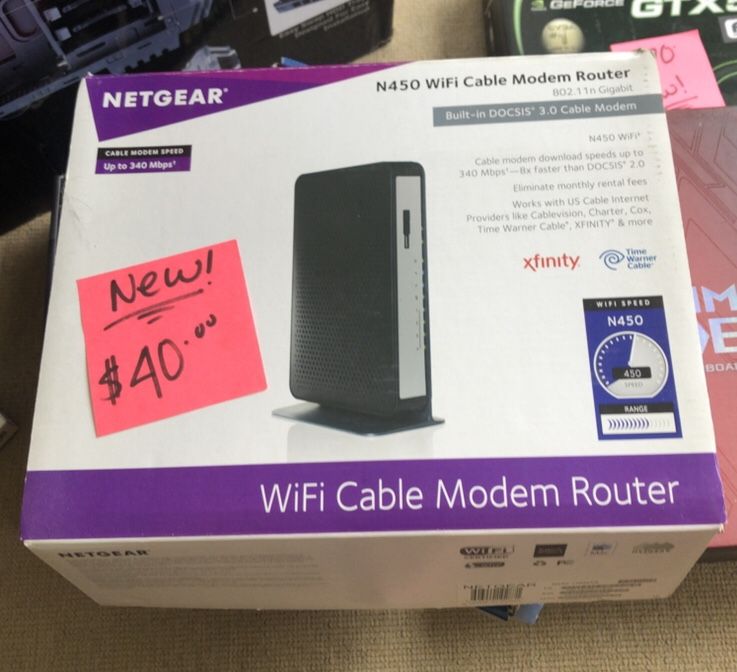 NEW IN BOX!! Netgear Cable Modem/router