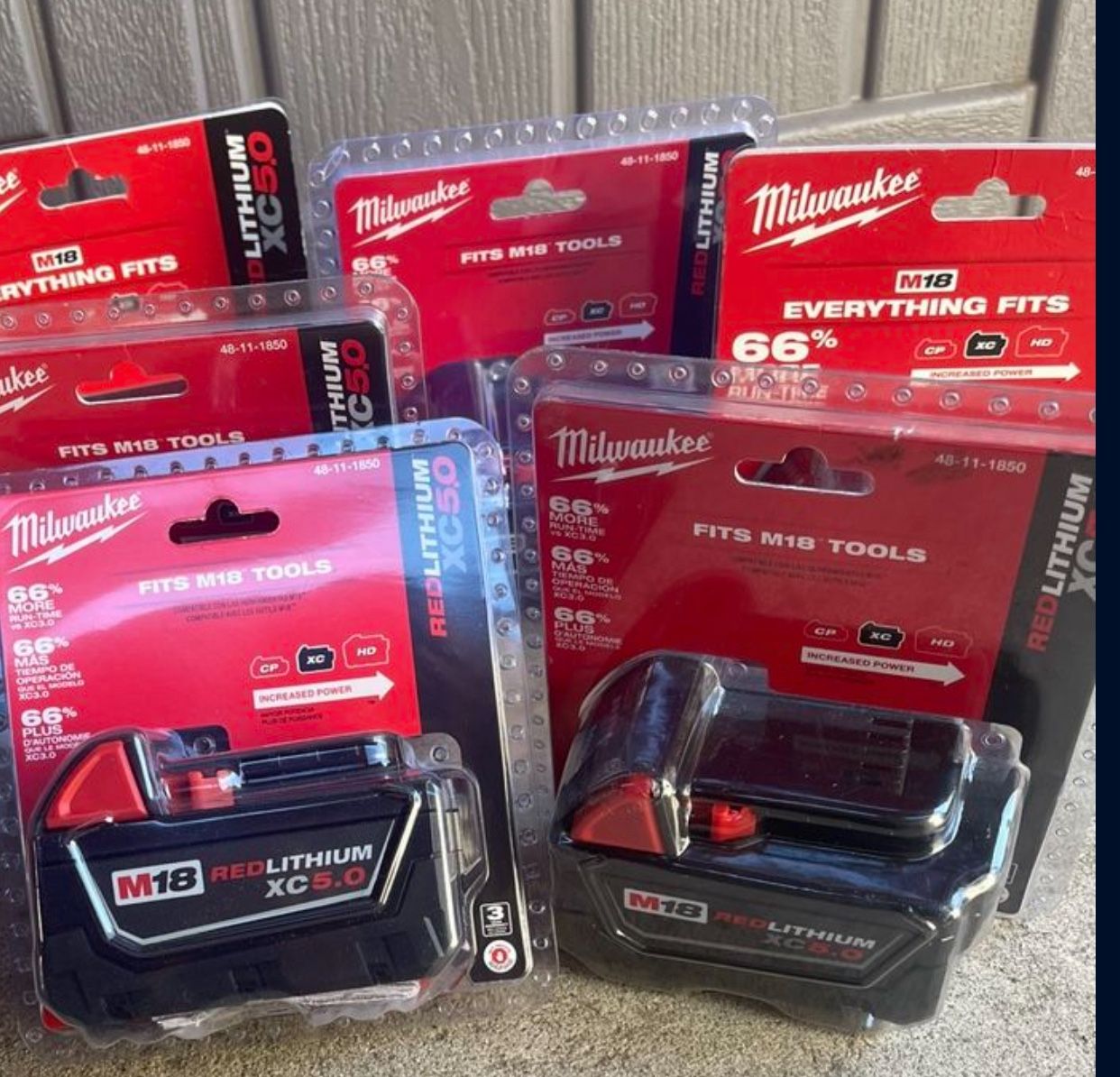 Milwaukee New 5ah Battery 18M $70 Each One