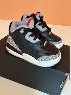 Air Jordan 3 Toddler Sneakers Black Cement