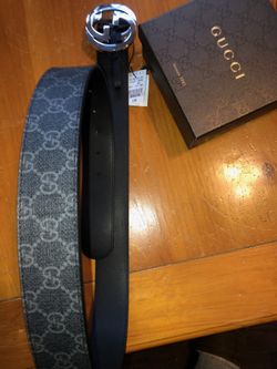 Mens Gucci Belt Monogram Black Shiney GG Interlock Belt Authentic for Sale  in Thornwood, NY - OfferUp