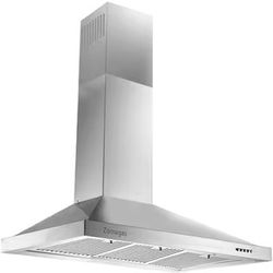 36 inch Convertible 450-CFM Brushed Stainless steel Wall-Mounted Range Hood