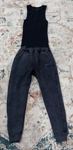 Flux Acid Wash Joggers Size M + Ekkovision Black Tank Top XL – Gym Bundle