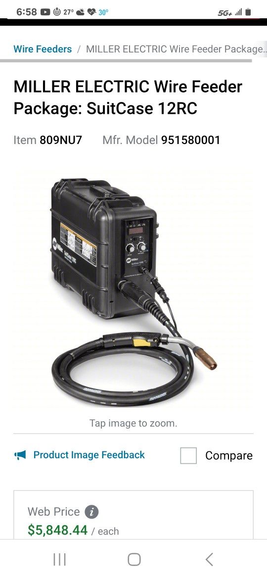 Miller wire mig and flux cord