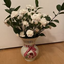 Formalities By Baum Brothers Rose Vases. Pink & Red Roses W/ Pink