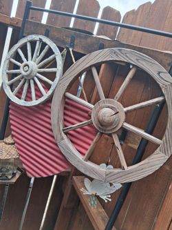 Wood wheels farmhouse