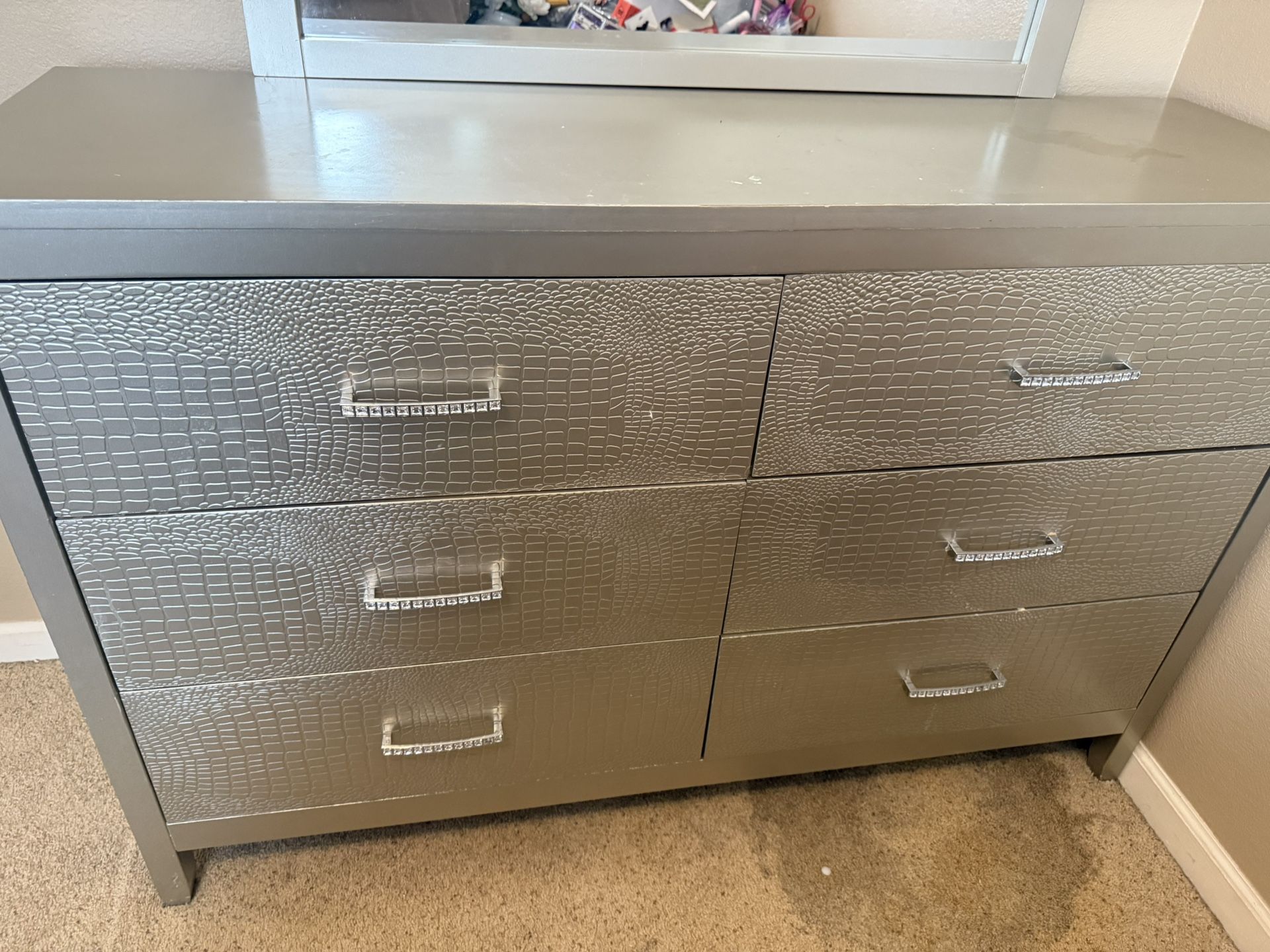 Serious buyer ONLY!! * **Dresser with Mirror:** $170 * **Five-Drawer Chester** $150 * **End Table:** $30