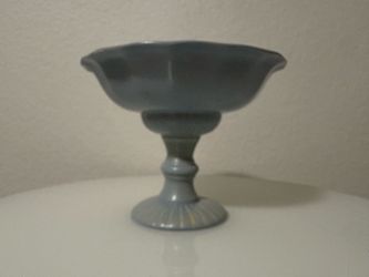 Vintage Red Wing Pottery Footed Bowl Sky Blue