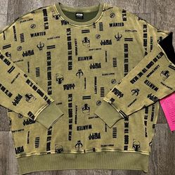 Her Universe Star Wars Boba Fett Logo Sweater size Medium SAMPLE Not For Resale
