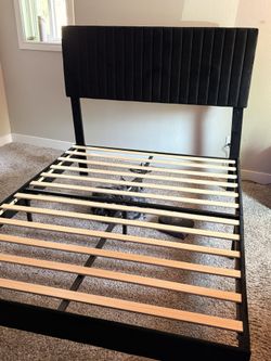 Queen Velvet Bed Frame