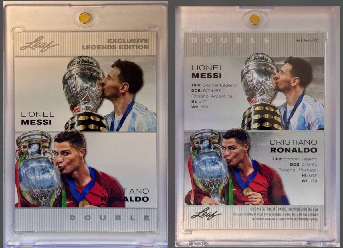 2024 Leaf Exclusive - Lionel Messi & Cristiano Ronaldo - Legends Edition Double