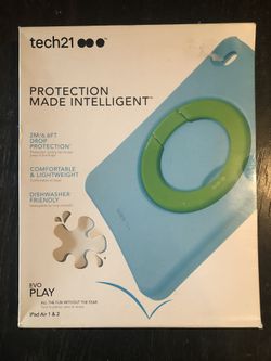 TECH21 BLUE AND GREEN CASE FOR THE IPAD AIR 1 & 2