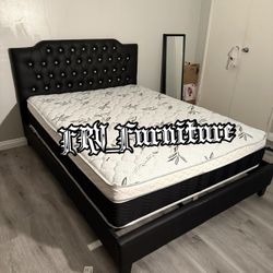 New Queen Bed Frame With Mattress 