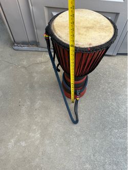 Beautiful Hand-crafted African Djembe Drum Red Black Traditional Rhythms