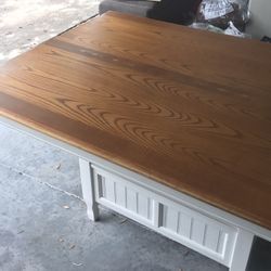 Solid Wood Farmhouse Style Dining Table 