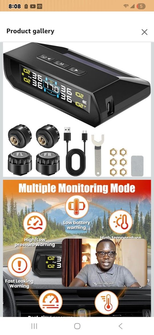 Tpms Sensors Valve Caps For Any Vehicle And Monitor 
