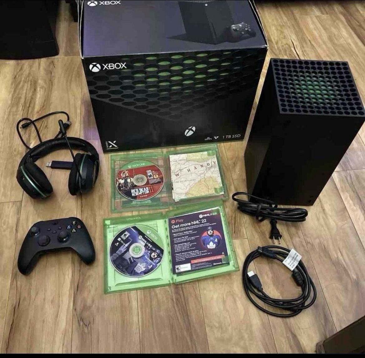 Working Perfectly Series X Console Bundle With Two Games Extra Two Controller And More Accessories 