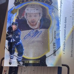2016-17ud Shadow Box Rookies Josh Morrissey#57 Autographed 