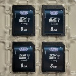 4-pack Of New (Open Box) ATP Memory Card SDHC™ 8GB Class 10 MLC (Set Of 4)