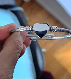 Engravable Heart Cuff Bracelet