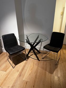 Dining table and chairs