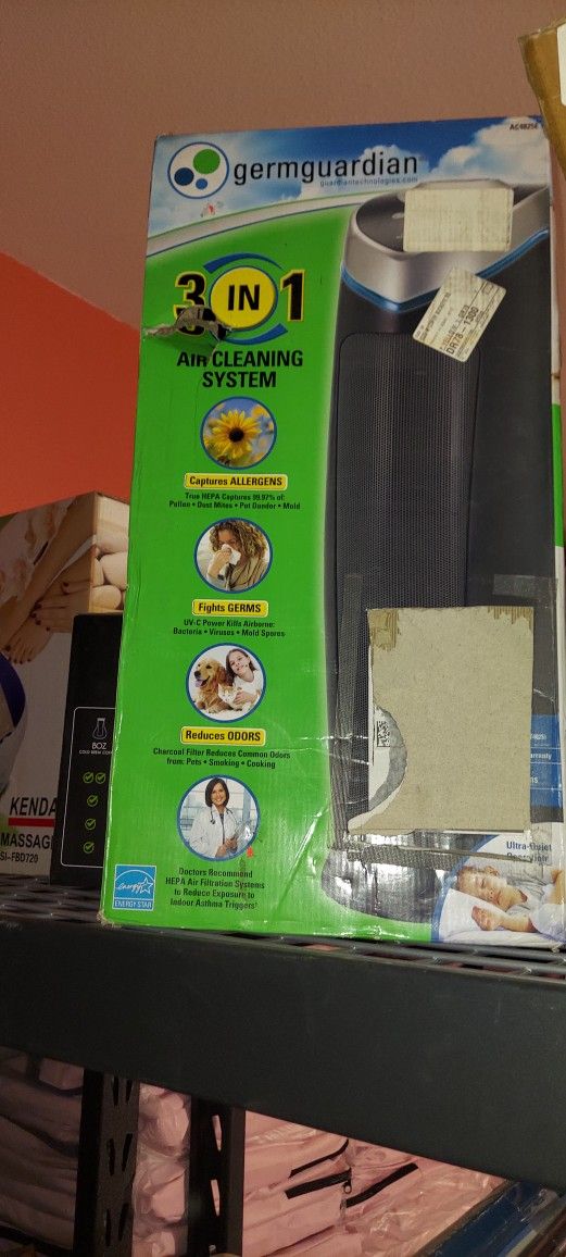 GermGuardian 3-in-1 True HEPA Tower Air Purifier $45