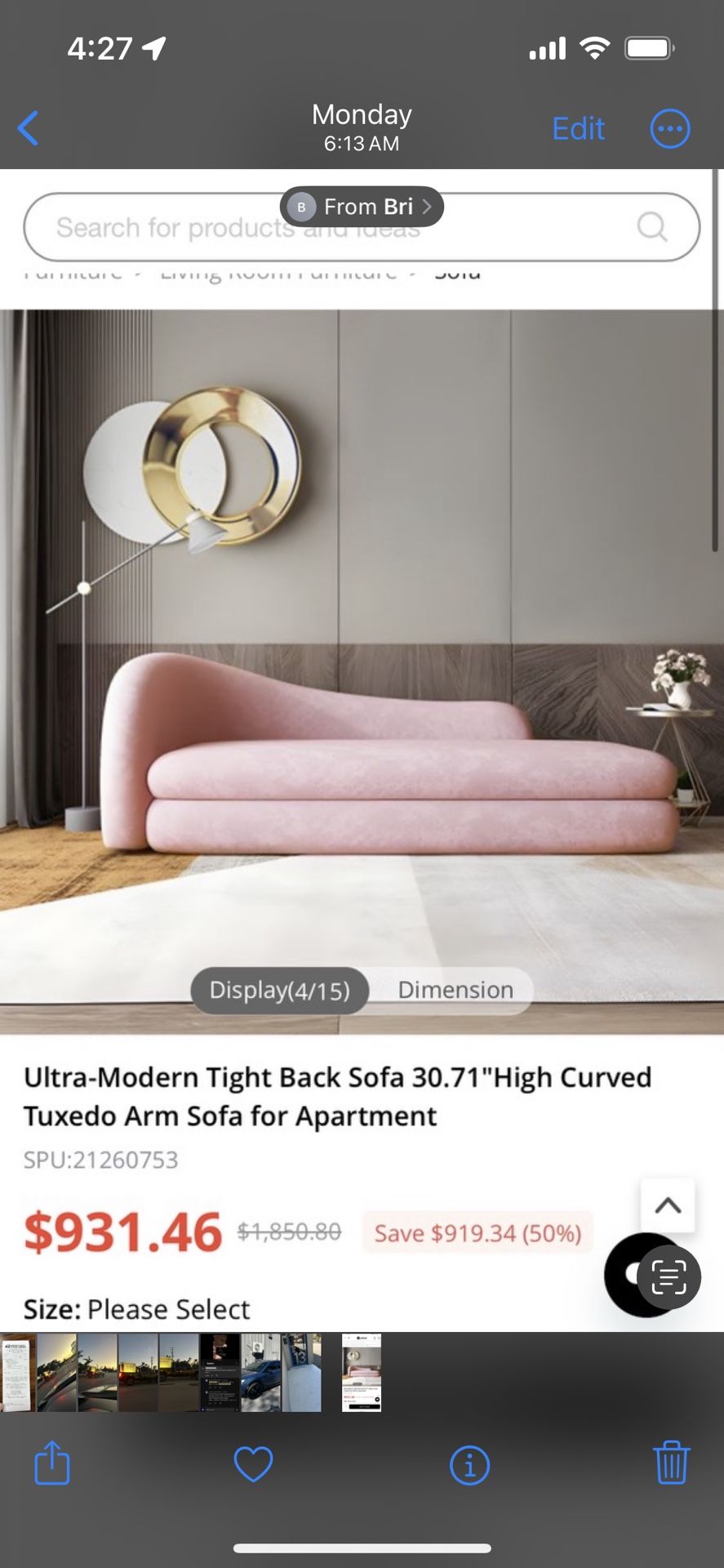 Pink Couch - Ultra Modern Tight Back Sofa Curved Tuxedo Arm Sofa