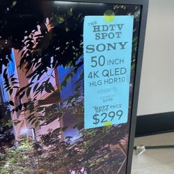 SONY 50 INCH 4K QLED HLG HDR10 X77L