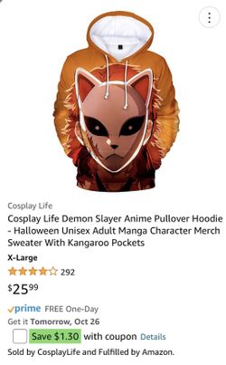 Demon Slayer Anime Hoodie With Kangaroo Pocket !