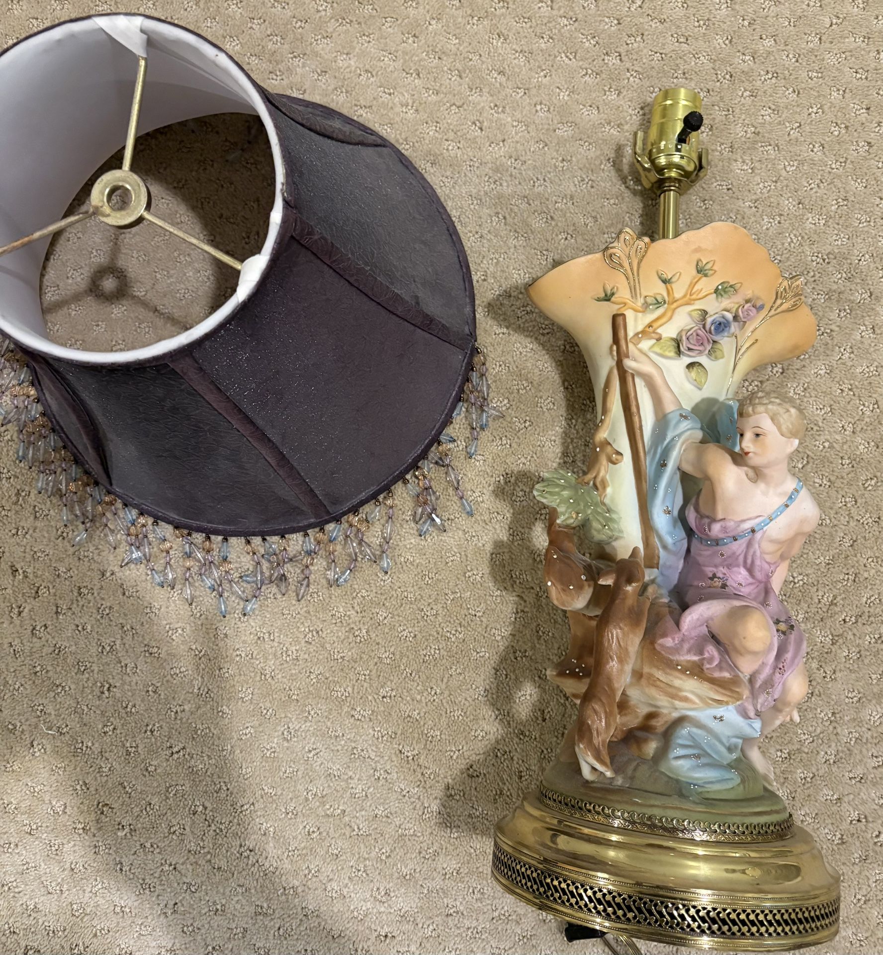 Antique French Figurine Lamp #1