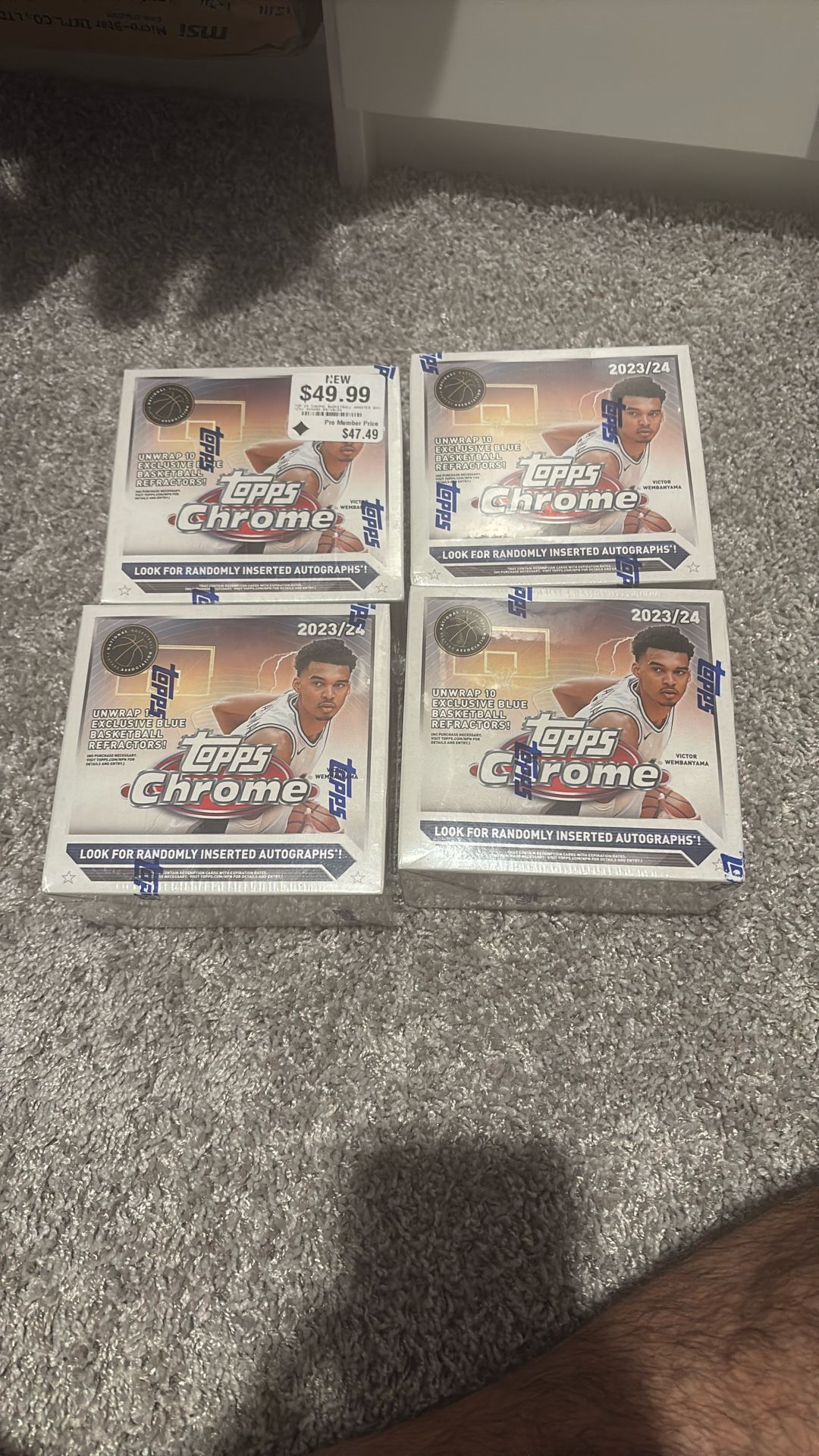2023 2024 Topps Chrome Basketball Monster Mega Box. Victor Wembanyama Rookie