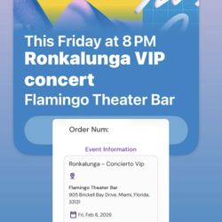 2 Tickets For Sale To The VIP SOLD OUT Concert 