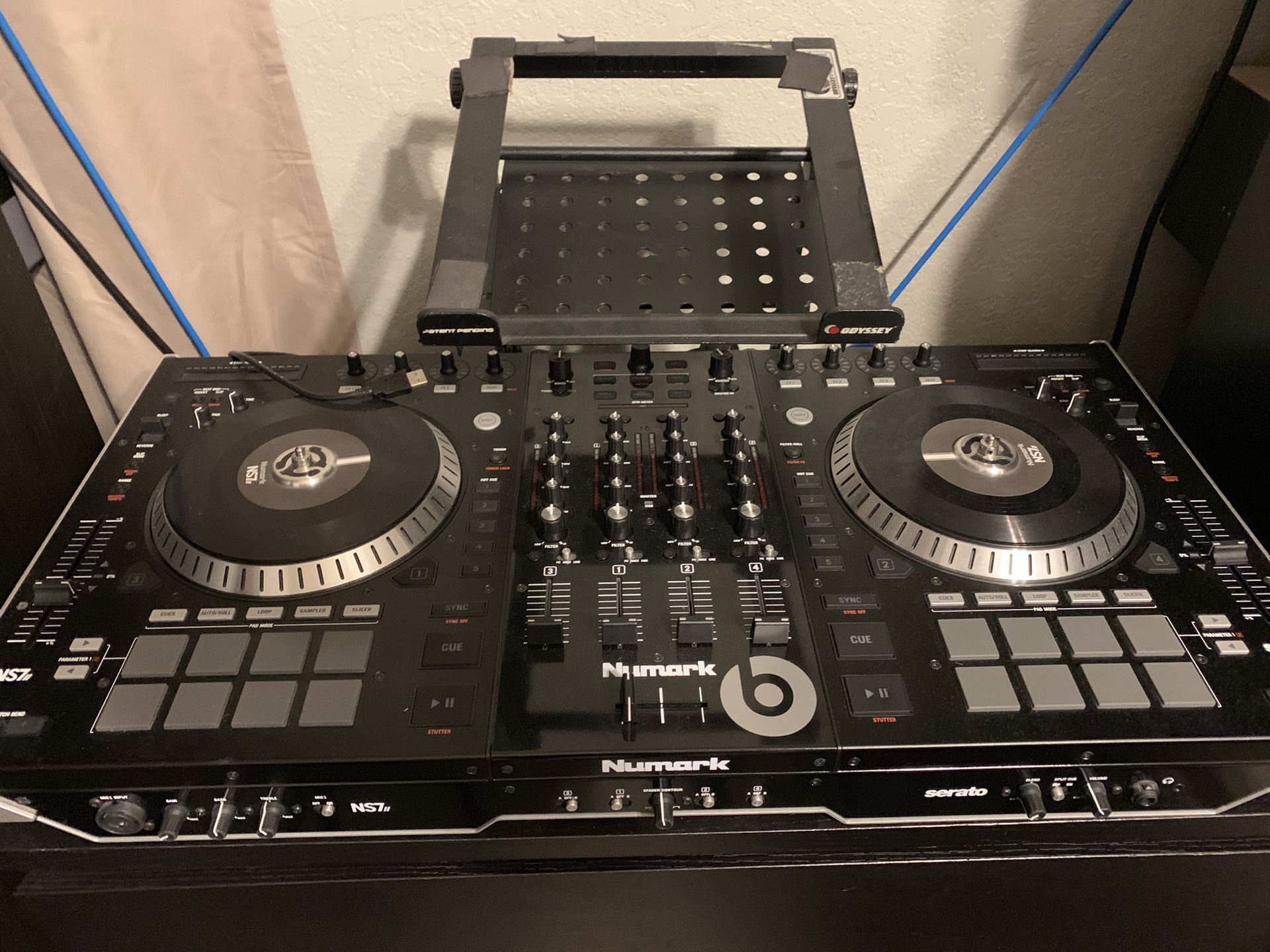 Numark NS7II with Odyssey case. More Dj equipment available