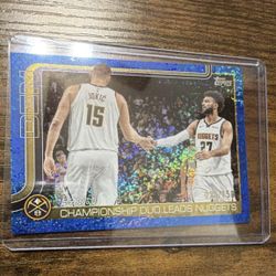 2025-26 Topps - Championship Duo J. Murray N. Jokić Blue Holo Foil  35/150 #286