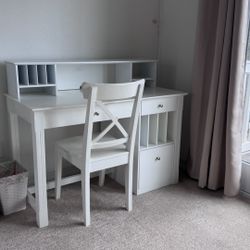 White Desk with Chair
