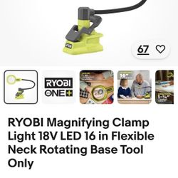 RYOBI (new)Magnifying Clamp Light