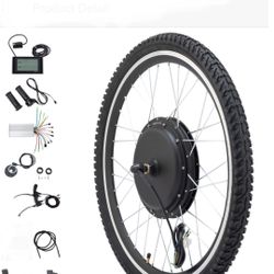 Winado 26"Front Wheel 48V 1000W Electric Bicycle Motor Kit Powerful Motor E-Bike Conversion Kit w/LCD Display
