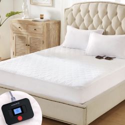 Heated Mattress Pad Queen, Comfortable Electric Mattress Pad with 10 Heating Settings