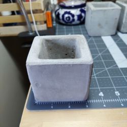 Square Cube Cement Pot Planter Indoor Outdoor Garden 