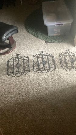 Vintage rod iron wall art decor