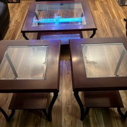 Coffee Table, And 2 Side Tables