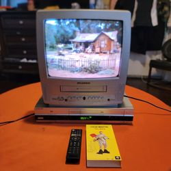Sylvania 13"CRT TV With Remote And Sony DVD/VHS Combo