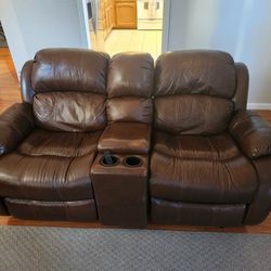 Leather Reclining Sofa And Loveseat