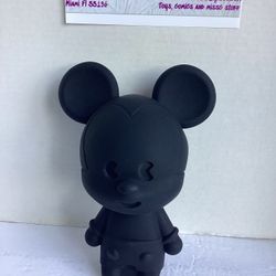 Mickey Mouse Black Silicone Soft Touch Pencil Pouch (9” Disney)